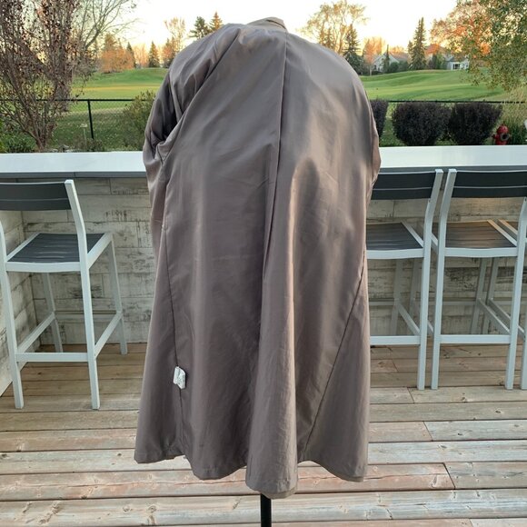 Vintage 80s 90s Khaki Long Beltless Classic Trench Coat Overcoat Raincoat - Picture 9 of 16
